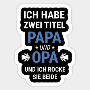 Papa Opa Vater Vatertags Geschenk Titel Spruch Sticker